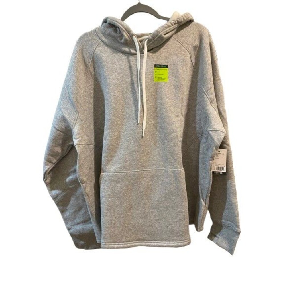 Women's 2X Tek Gear Ultrasoft Fleece Hoodie Gray w/ Pockets Cotton/Polyester NWT